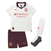 Camiseta Manchester City John Stones #5 Segunda Equipación Replica 2023-24 para niños mangas cortas (+ Pantalones cortos)